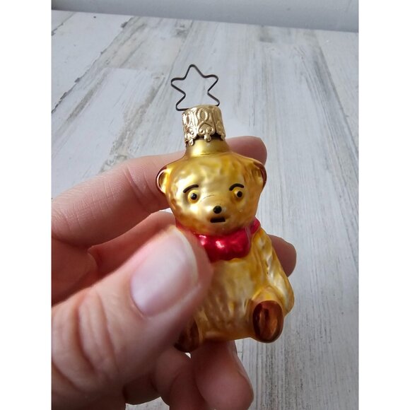 Inge glas bear ornament glass set vintage gold - Picture 6 of 10